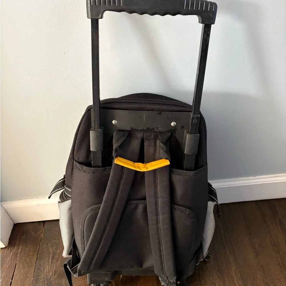 Rolling Men’s Backpack- Black and Yellow